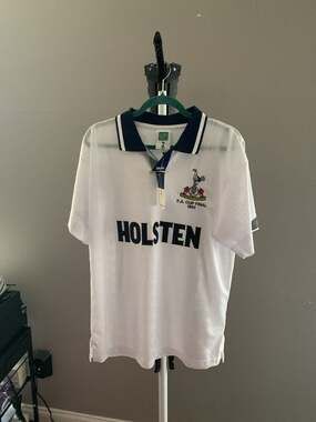Score Draw Tottenham Hotspur 1991 FA Cup Final Retro Home Football Jersey